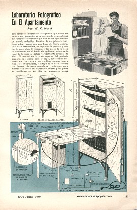 Laboratorio Fotográfico En El Apartamento - Octubre 1949