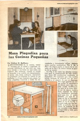 Mesa Plegadiza para las Cocinas Pequeñas - Junio 1947