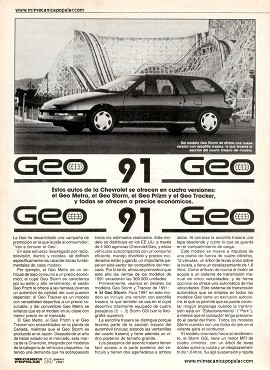Autos Chevrolet Geo - Enero 1991
