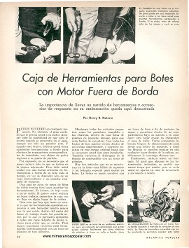 Caja de Herramientas para Botes con Motor Fuera de Borda - Junio 1966