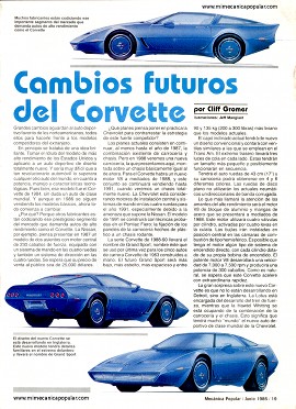 Cambios futuros del Corvette - Junio 1986