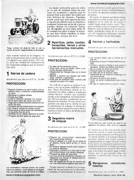 Cómo evitar 13 accidentes comunes en el patio - Junio 1978