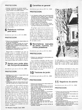Cómo evitar 13 accidentes comunes en el patio - Junio 1978