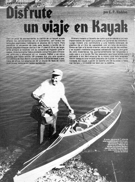 Disfrute un viaje en Kayak - Noviembre 1980