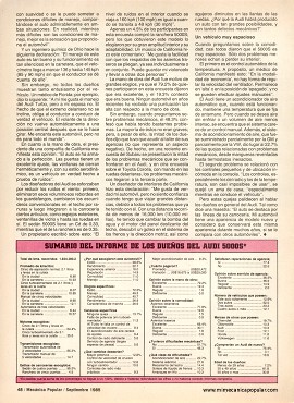 Informe de los dueños: Audi 5000S -Septiembre 1985