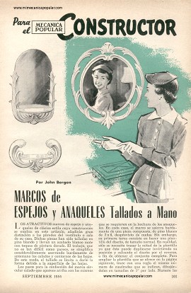Marcos de Espejos y Anaqueles Tallados a Mano - Septiembre 1954