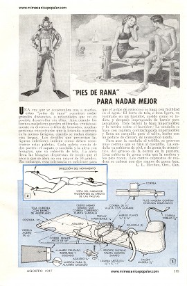 Pies de Rana - Para nadar mejor - Agosto 1947