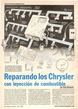 Reparando los Chrysler con inyección de combustible - Julio 1986