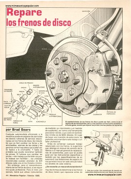 Repare los frenos de disco - Febrero 1985