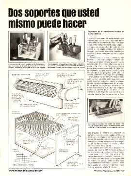 Soportes de herramientas hechos de malla métalica - Junio 1981