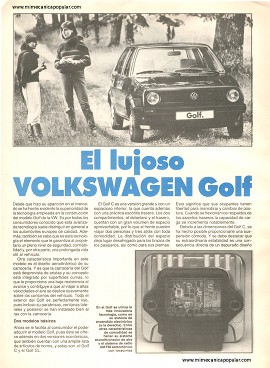 Volkswagen Golf - Julio 1987