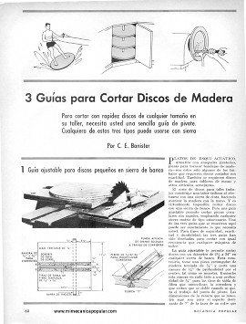 3 Guías para Cortar Discos de Madera - Septiembre 1966
