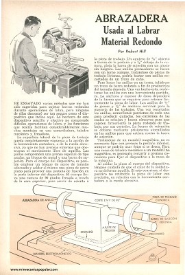 Abrazadera usada al labrar material redondo - Mayo 1960