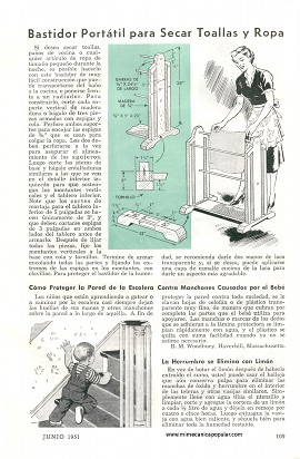 Bastidor Portátil para Secar Toallas y Ropa - Junio 1951