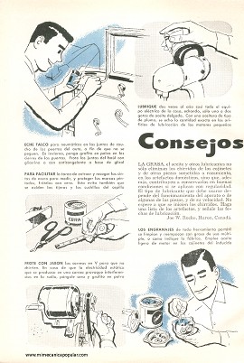 Consejos para Lubricar - Septiembre 1960