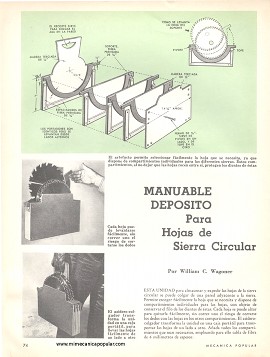 Manuable deposito para hojas de sierra circular - Marzo 1963