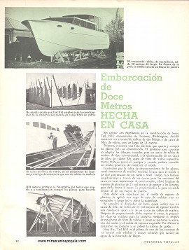 Embarcación de doce metros hecha en casa - Marzo 1963