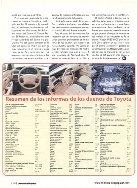 Informe de los dueños: Toyota Camry - Agosto 1997