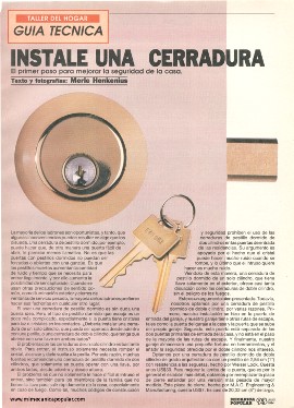 Instale una cerradura - Julio 1994