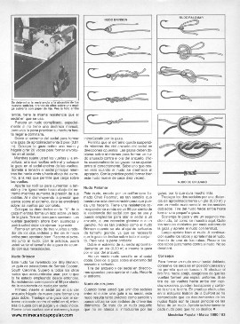 Mejores nudos para nuevos sedales de pesca - Marzo 1980