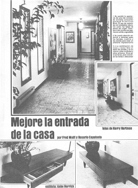 Mejore la entrada de la casa -Mesa-Banco - Febrero 1980