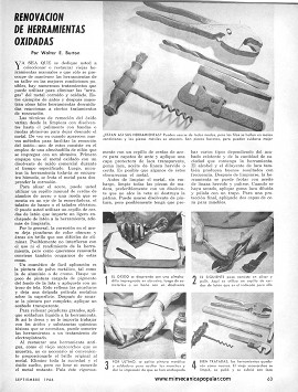 Renovación de herramientas oxidadas - Septiembre 1966