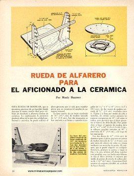 Rueda de alfarero para el aficionado a la cerámica - Abril 1963
