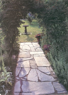 Sendero de piedra para el patio - Julio 1995