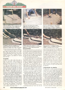 Sendero de piedra para el patio - Julio 1995