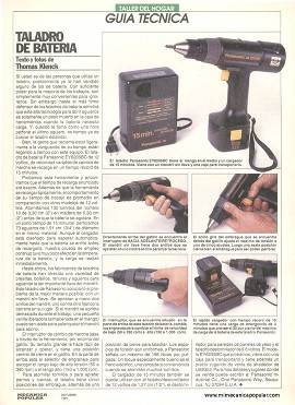 Taladro de batería Panasonic EY6205BC - Octubre 1991