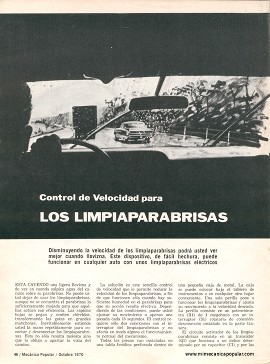 Control de Velocidad para los Limpiaparabrisas - Octubre 1970