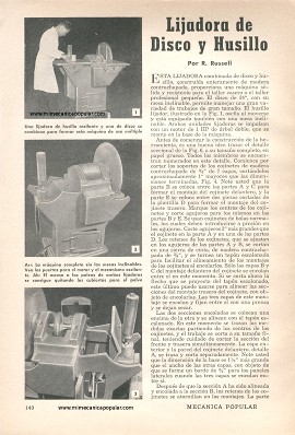 Lijadora de Disco y Husillo - Marzo 1950
