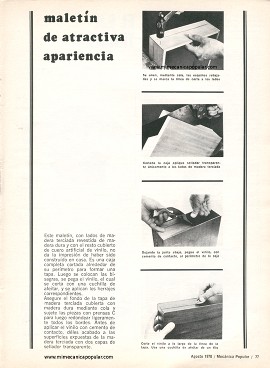 Maletín de atractiva apariencia - Agosto 1970