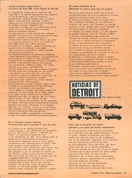 Noticias de Detroit - Octubre 1970