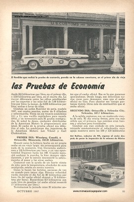 Lo que Enseñan las Pruebas de Economía - Octubre 1957