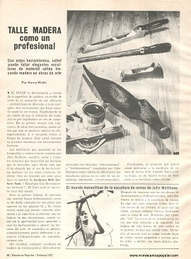 Talle madera como un profesional - Febrero 1973
