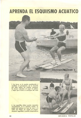 Aprenda El Esquiismo Acuático - Septiembre 1961