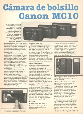 Cámara de bolsillo Canon MC10 - Septiembre 1986