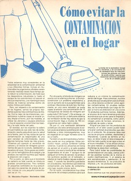 Cómo Evitar la Contaminación en el Hogar - Noviembre 1986