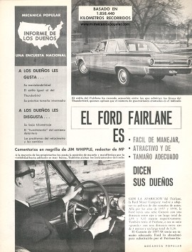 Informe de los dueños: Ford Fairlane - Agosto 1962