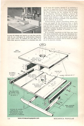 Mesa con doble función para un taladro - Julio 1959