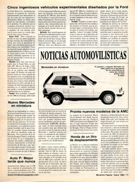 Noticias Automovilísticas - Enero 1982