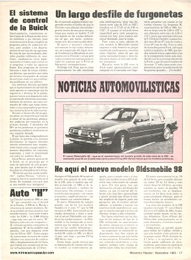 Noticias Automovilísticas - Noviembre 1983