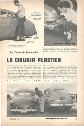 Un Paciente Ideal para la Cirugía Plástica - Junio 1953