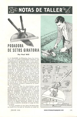 Podadora de Setos Giratoria - Julio 1950