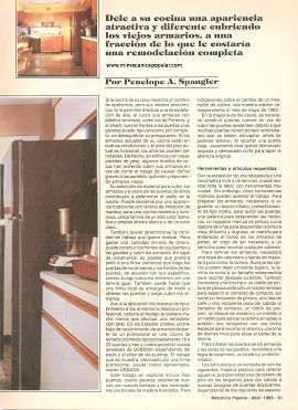 Remodele su cocina - Abril 1985