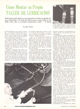 Cómo Montar su Propio Taller de Lubricación - Julio 1969