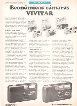 Económicas cámaras VIVITAR - Mayo 1993