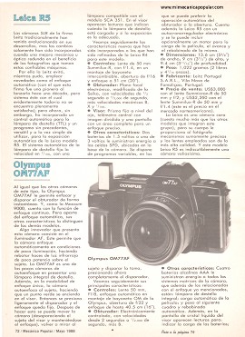 10 de las mejores cámaras fotográficas - Mayo 1988