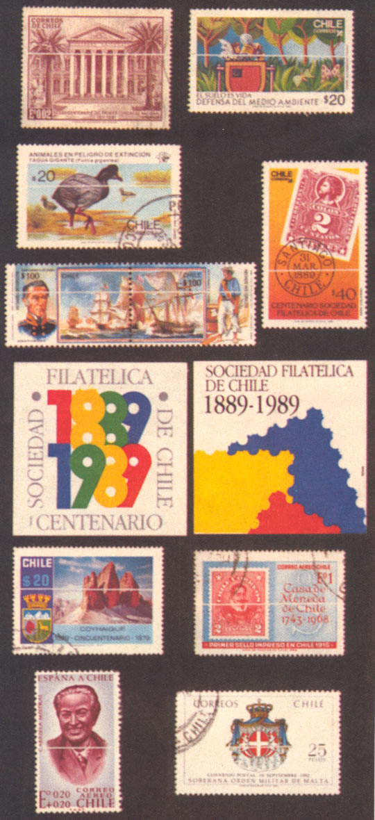 Filatelia - Chile - por Ignacio A. Ortiz Bello - Agosto 1989